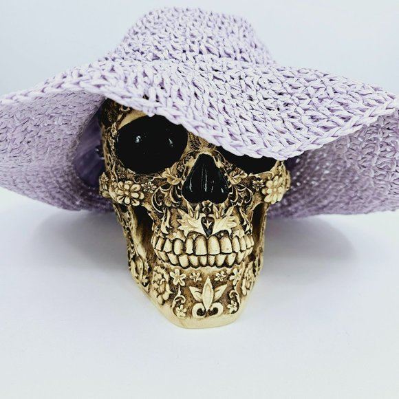 Divided H&M Bucket Hat L Lavender Purple Paper Floppy 90s Retro Vintage Classic - Picture 3 of 13